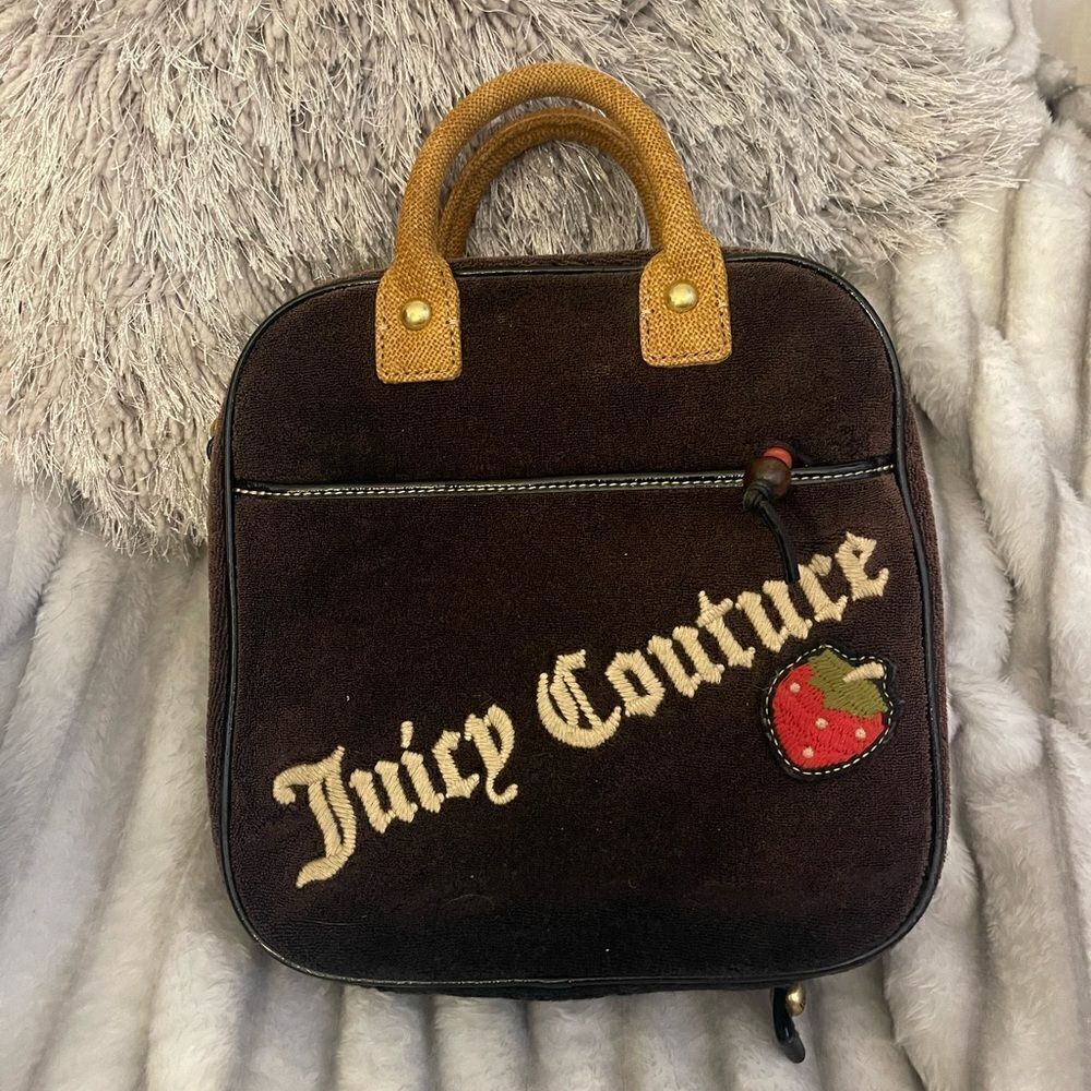 Vintage Og Juicy Couture Strawberry Makeup/Cosmetic Case Bag Pouch Carryall